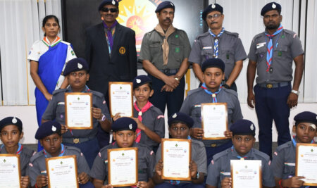Two days Special Camp for Scouts and Guides organized by Aditya Vidyashram Residential School